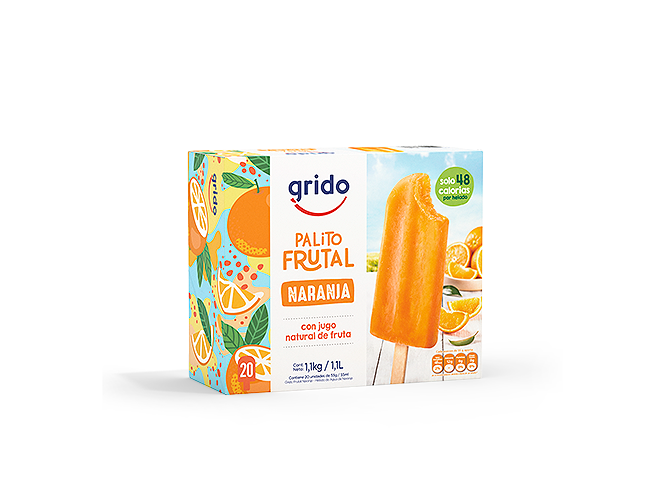 PACK 4 CAJAS GRIDO FRUTAL NARANJA X20